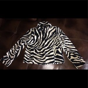 Zebra print coat